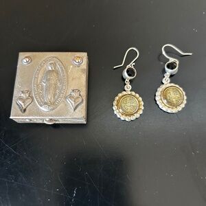 Virgins Saints & Angels San Benito Dangle Earrings. NWOT